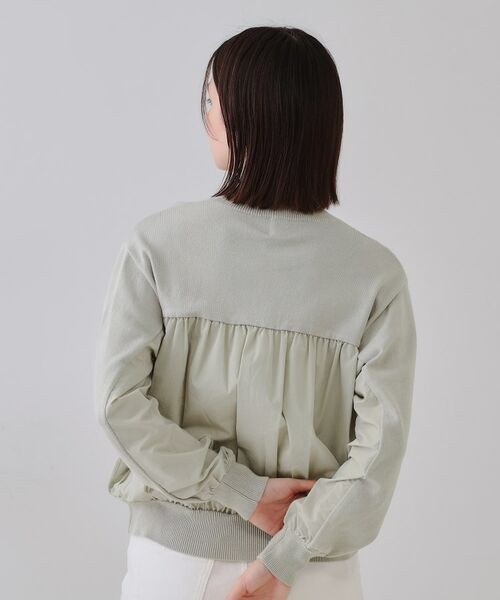 OPAQUE.CLIP / オペーク ドット クリップ ニット・セーター | ギャザーフハクドッキングニット【洗濯機洗い可】 | 詳細2