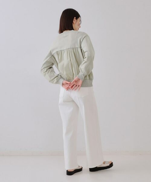 OPAQUE.CLIP / オペーク ドット クリップ ニット・セーター | ギャザーフハクドッキングニット【洗濯機洗い可】 | 詳細3