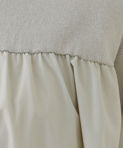 OPAQUE.CLIP / オペーク ドット クリップ ニット・セーター | ギャザーフハクドッキングニット【洗濯機洗い可】 | 詳細4