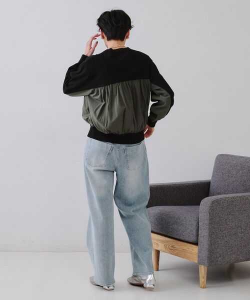 OPAQUE.CLIP / オペーク ドット クリップ ニット・セーター | ギャザーフハクドッキングニット【洗濯機洗い可】 | 詳細7