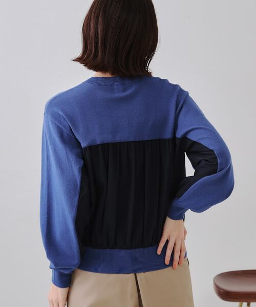 OPAQUE.CLIP / オペーク ドット クリップ ニット・セーター | ギャザーフハクドッキングニット【洗濯機洗い可】 | 詳細9