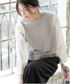 OPAQUE.CLIP / オペーク ドット クリップ ニット・セーター | フハクボリュームスリーブドッキングニット【洗濯機洗い可】