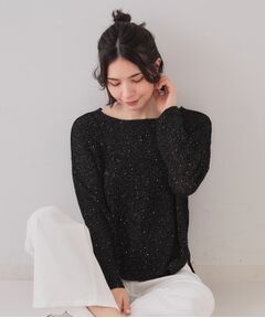 OPAQUE.CLIP / オペーク ドット クリップ ニット・セーター | スパンコールボートネックニット【洗濯機洗い可】