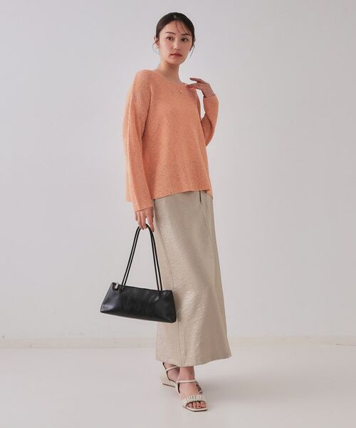 OPAQUE.CLIP / オペーク ドット クリップ ニット・セーター | スパンコールボートネックニット【洗濯機洗い可】 | 詳細10