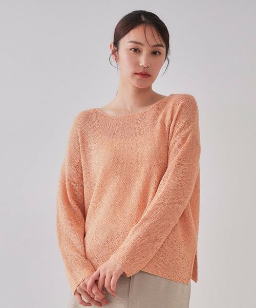 OPAQUE.CLIP / オペーク ドット クリップ ニット・セーター | スパンコールボートネックニット【洗濯機洗い可】 | 詳細13