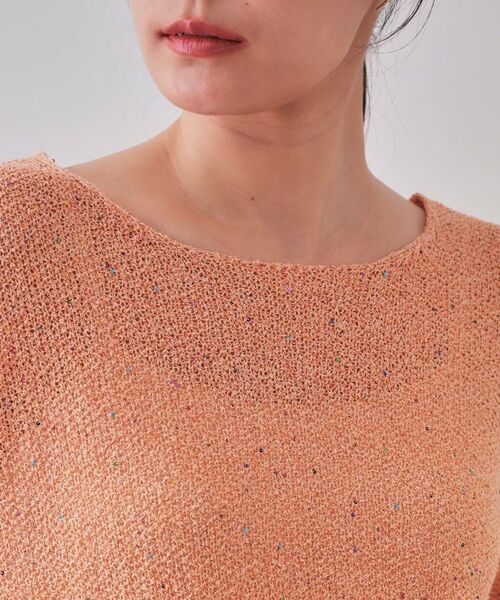 OPAQUE.CLIP / オペーク ドット クリップ ニット・セーター | スパンコールボートネックニット【洗濯機洗い可】 | 詳細16