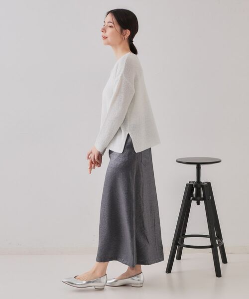 OPAQUE.CLIP / オペーク ドット クリップ ニット・セーター | スパンコールボートネックニット【洗濯機洗い可】 | 詳細3