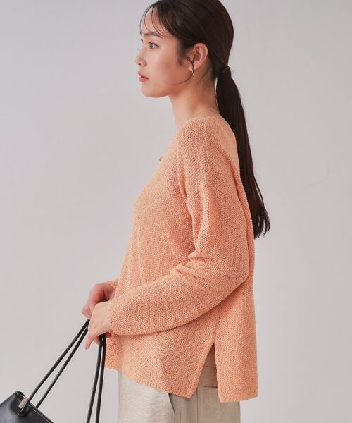 OPAQUE.CLIP / オペーク ドット クリップ ニット・セーター | スパンコールボートネックニット【洗濯機洗い可】 | 詳細9