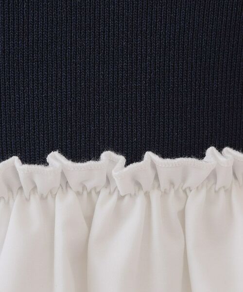OPAQUE.CLIP / オペーク ドット クリップ カットソー | 配色ペプラムドッキングニット【洗濯機洗い可】 | 詳細12