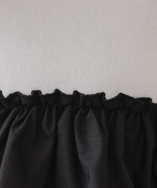 OPAQUE.CLIP / オペーク ドット クリップ カットソー | 配色ペプラムドッキングニット【洗濯機洗い可】 | 詳細4