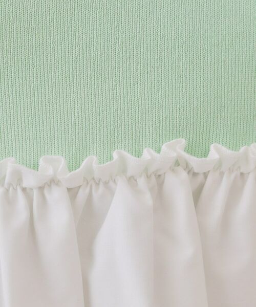 OPAQUE.CLIP / オペーク ドット クリップ カットソー | 配色ペプラムドッキングニット【洗濯機洗い可】 | 詳細8