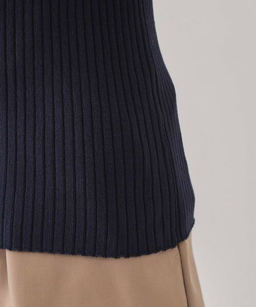 OPAQUE.CLIP / オペーク ドット クリップ ニット・セーター | 配色フレアスリーブワイドリブニット【洗濯機洗い可】 | 詳細18