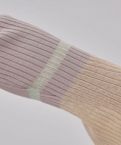 OPAQUE.CLIP / オペーク ドット クリップ ニット・セーター | 配色フレアスリーブワイドリブニット【洗濯機洗い可】 | 詳細4