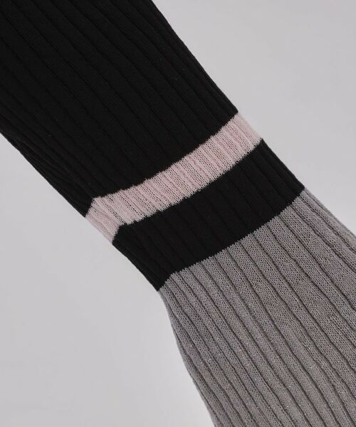 OPAQUE.CLIP / オペーク ドット クリップ ニット・セーター | 配色フレアスリーブワイドリブニット【洗濯機洗い可】 | 詳細8