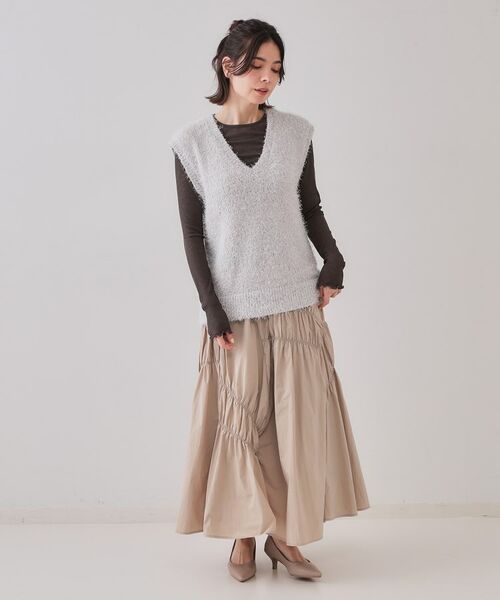 OPAQUE.CLIP / オペーク ドット クリップ ベスト | 《andGIRL掲載》ラメシャギーニットベスト【洗濯機洗い可/抗ピル】 | 詳細10