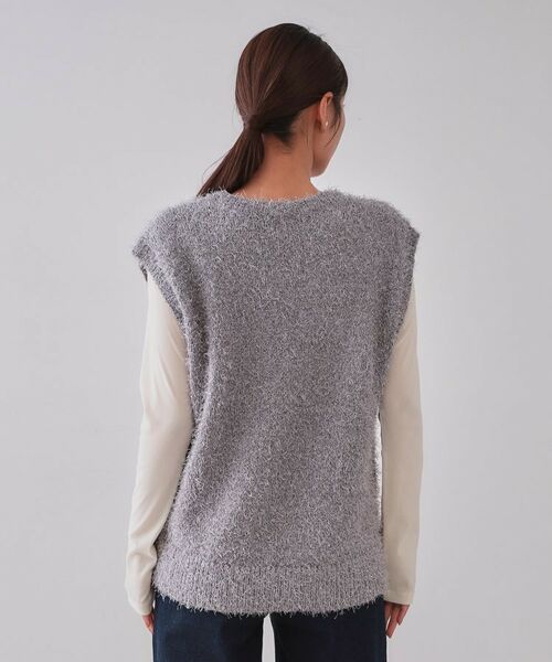 OPAQUE.CLIP / オペーク ドット クリップ ベスト | 《andGIRL掲載》ラメシャギーニットベスト【洗濯機洗い可/抗ピル】 | 詳細15