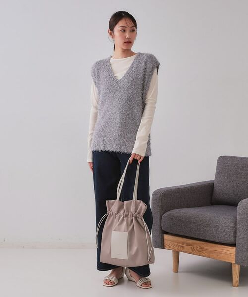 OPAQUE.CLIP / オペーク ドット クリップ ベスト | 《andGIRL掲載》ラメシャギーニットベスト【洗濯機洗い可/抗ピル】 | 詳細3