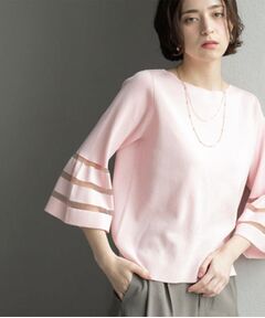 ご確定♡二点 ガーデピンクとホワイトニットセーター ニット/セーター（ピンク/桃色系・その他総柄）ファッション通販
