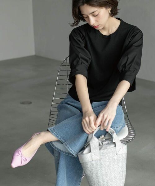 OPAQUE.CLIP / オペーク ドット クリップ ニット・セーター | フハクスリーブドッキングニット【洗濯機洗い可】 | 詳細12