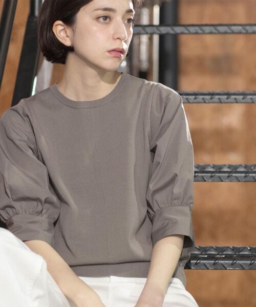 OPAQUE.CLIP / オペーク ドット クリップ ニット・セーター | フハクスリーブドッキングニット【洗濯機洗い可】 | 詳細15