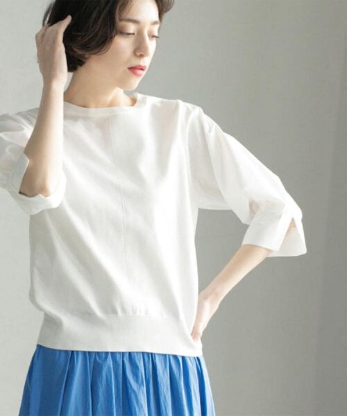 OPAQUE.CLIP / オペーク ドット クリップ ニット・セーター | フハクスリーブドッキングニット【洗濯機洗い可】 | 詳細2