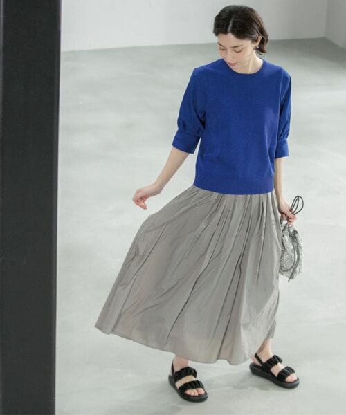 OPAQUE.CLIP / オペーク ドット クリップ ニット・セーター | フハクスリーブドッキングニット【洗濯機洗い可】 | 詳細25