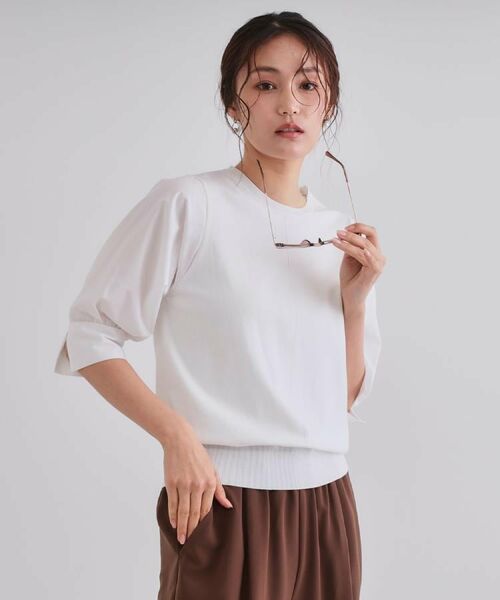 OPAQUE.CLIP / オペーク ドット クリップ ニット・セーター | フハクスリーブドッキングニット【洗濯機洗い可】 | 詳細27