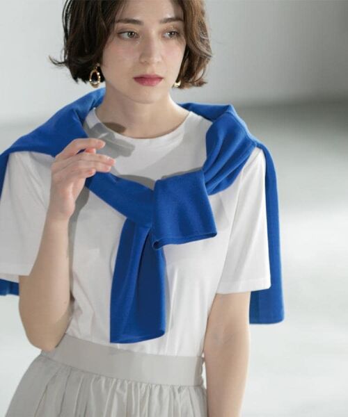 OPAQUE. CLIP/オペーク ドット クリップ 《5color/SS-LLsize》UV ベーシックTシャツ【接触冷感/洗濯機洗い可】 ホワイト(001) 34(SS) OPAQUE. CLIP/オペーク ドット クリップ 《5color/SS-LLsize》UV ベーシックTシャツ【接触冷感/洗濯機洗い可】 ホワイト(001) 34(SS)