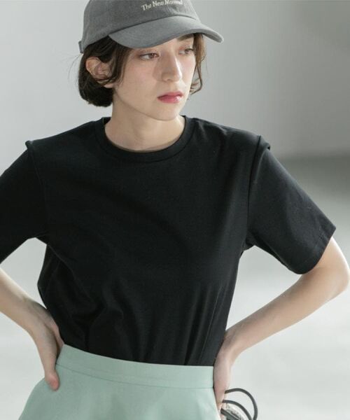 OPAQUE. CLIP/オペーク ドット クリップ 《5color/SS-LLsize》UV ベーシックTシャツ【接触冷感/洗濯機洗い可】 ブラック(019) 42(LL) OPAQUE. CLIP/オペーク ドット クリップ 《5color/SS-LLsize》UV ベーシックTシャツ【接触冷感/洗濯機洗い可】 ブラック(019) 42(LL)