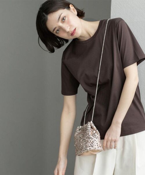 OPAQUE. CLIP/オペーク ドット クリップ 《5color/SS-LLsize》UV ベーシックTシャツ【接触冷感/洗濯機洗い可】 ブラウン(044) 38(M) OPAQUE. CLIP/オペーク ドット クリップ 《5color/SS-LLsize》UV ベーシックTシャツ【接触冷感/洗濯機洗い可】 ブラウン(044) 38(M)