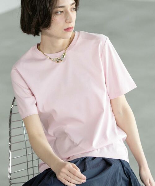 OPAQUE. CLIP/オペーク ドット クリップ 《5color/SS-LLsize》UV ベーシックTシャツ【接触冷感/洗濯機洗い可】 ライトピンク(070) 40(L) OPAQUE. CLIP/オペーク ドット クリップ 《5color/SS-LLsize》UV ベーシックTシャツ【接触冷感/洗濯機洗い可】 ライトピンク(070) 40(L)