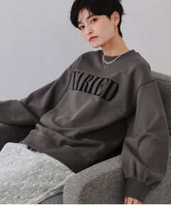 OPAQUE.CLIP / オペーク ドット クリップ カットソー | フロッキーロゴスウェット【洗濯機洗い可】