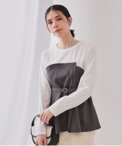 OPAQUE.CLIP / オペーク ドット クリップ カットソー | ベルト付ビスチェドッキングカットソー【洗濯機洗い可】