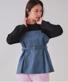 OPAQUE.CLIP / オペーク ドット クリップ カットソー | ベルト付ビスチェドッキングカットソー【洗濯機洗い可】