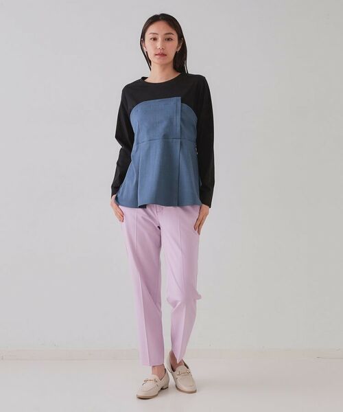 OPAQUE.CLIP / オペーク ドット クリップ カットソー | ベルト付ビスチェドッキングカットソー【洗濯機洗い可】 | 詳細14