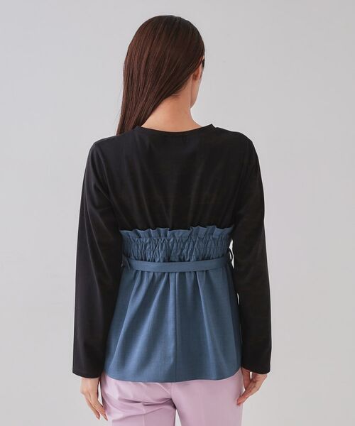 OPAQUE.CLIP / オペーク ドット クリップ カットソー | ベルト付ビスチェドッキングカットソー【洗濯機洗い可】 | 詳細19