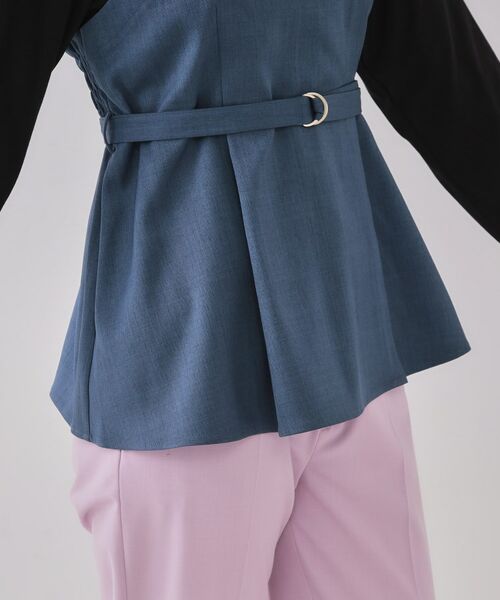 OPAQUE.CLIP / オペーク ドット クリップ カットソー | ベルト付ビスチェドッキングカットソー【洗濯機洗い可】 | 詳細22