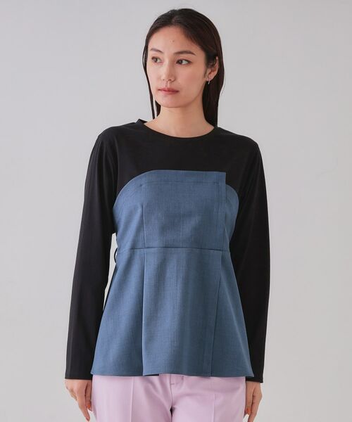 OPAQUE.CLIP / オペーク ドット クリップ カットソー | ベルト付ビスチェドッキングカットソー【洗濯機洗い可】 | 詳細25