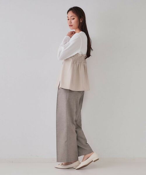 OPAQUE.CLIP / オペーク ドット クリップ カットソー | ベルト付ビスチェドッキングカットソー【洗濯機洗い可】 | 詳細9