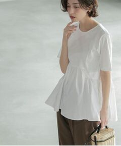 OPAQUE.CLIP / オペーク ドット クリップ カットソー | ペプラムドッキングカットソー【洗濯機洗い可】