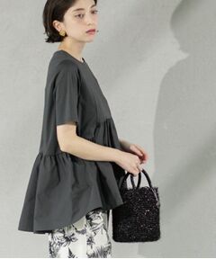 tシャツ Aラインドッキングカットソー「洗濯機洗い可」 レディース OPAQUE.CLIP tシャツ Aラインドッキングカットソー「洗濯機洗い