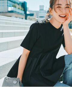 OPAQUE.CLIP / オペーク ドット クリップ カットソー | ペプラムドッキングカットソー【洗濯機洗い可】