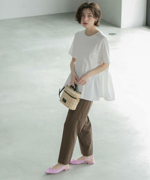 OPAQUE.CLIP / オペーク ドット クリップ カットソー | ペプラムドッキングカットソー【洗濯機洗い可】 | 詳細10