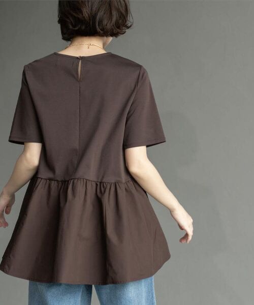 OPAQUE.CLIP / オペーク ドット クリップ カットソー | ペプラムドッキングカットソー【洗濯機洗い可】 | 詳細16