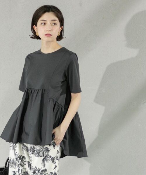 OPAQUE.CLIP / オペーク ドット クリップ カットソー | ペプラムドッキングカットソー【洗濯機洗い可】 | 詳細17