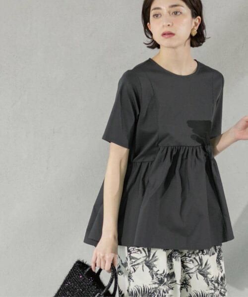 OPAQUE.CLIP / オペーク ドット クリップ カットソー | ペプラムドッキングカットソー【洗濯機洗い可】 | 詳細19