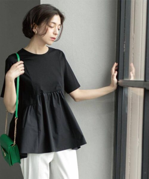 OPAQUE.CLIP / オペーク ドット クリップ カットソー | ペプラムドッキングカットソー【洗濯機洗い可】 | 詳細22