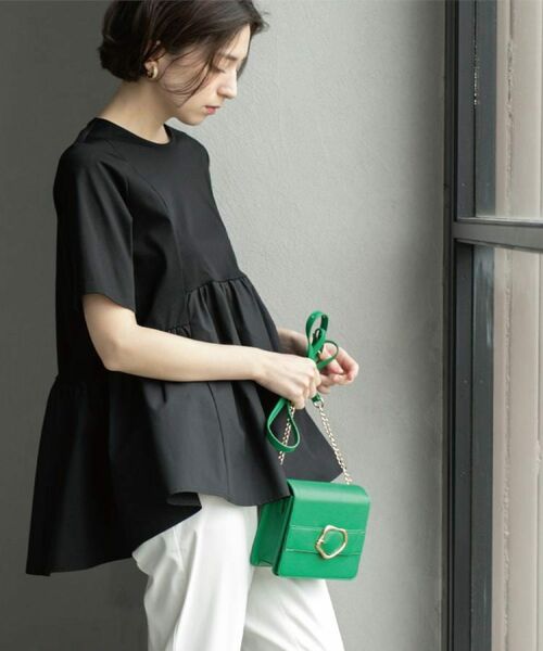 OPAQUE.CLIP / オペーク ドット クリップ カットソー | ペプラムドッキングカットソー【洗濯機洗い可】 | 詳細23