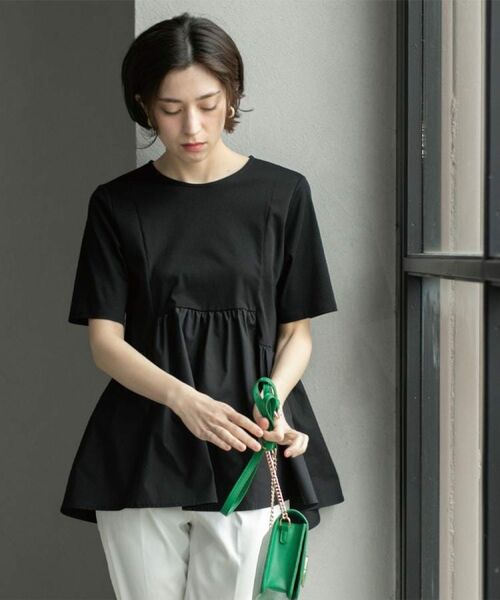 OPAQUE.CLIP / オペーク ドット クリップ カットソー | ペプラムドッキングカットソー【洗濯機洗い可】 | 詳細25