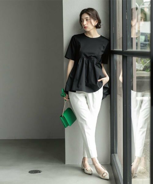 OPAQUE.CLIP / オペーク ドット クリップ カットソー | ペプラムドッキングカットソー【洗濯機洗い可】 | 詳細27